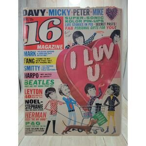 16 Magazine March 1967 Beatles, Monkees, Cher, John Leyton, Davy Jones & More